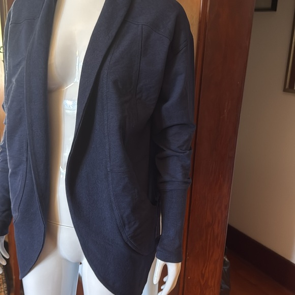 NWT Eddie Bauer size small summit wrap Women's Blue Open Front Cardigan Sweater - Picture 2 of 5